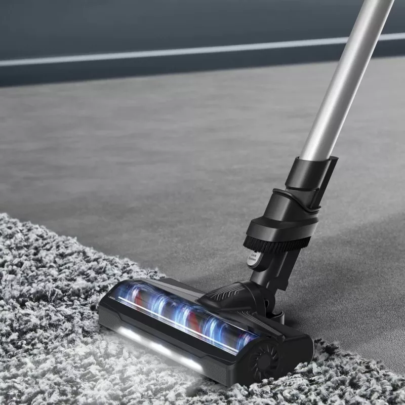 2-in-1-Stabstaubsauger Rowenta RH6A35 — kabellos, Lithium-Ionen, 140 W, beutellos, Zyklon-Technologie, lila/silber, LED-Bürste