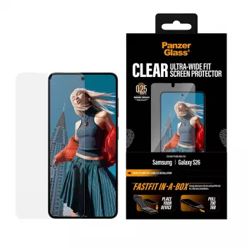 Bildschirmschutz PanzerGlass für Samsung New Galaxy S 2026 — Ultra-Wide Fit, PET+Silikon, FASTFIT