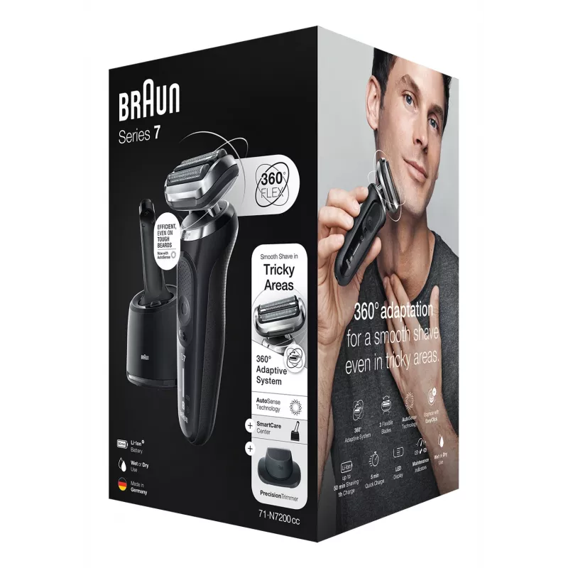 Braun Series 7 71-N7200cc Folienschaber Trimmer Schwarz