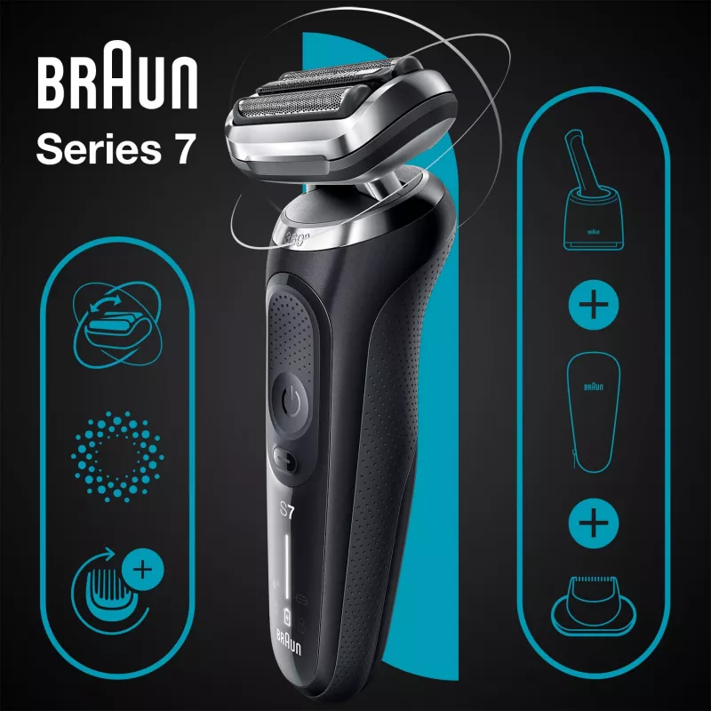 Braun Series 7 71-N7200cc Folienschaber Trimmer Schwarz