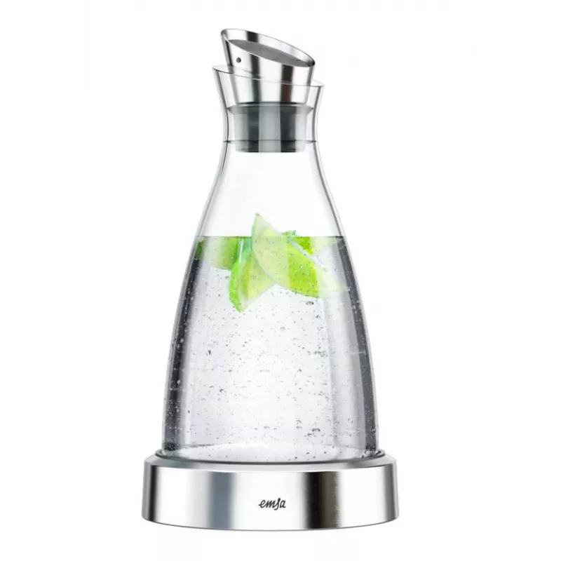 EMSA 505219 Karaffe/Krug/Flasche 1 L Edelstahl, Transparent