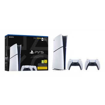 Spielekonsole Sony PlayStation 5 schlank Digital 825 GB SSD, Wi‑Fi, Bluetooth, HDMI 2.1, Weiß/Schwarz
