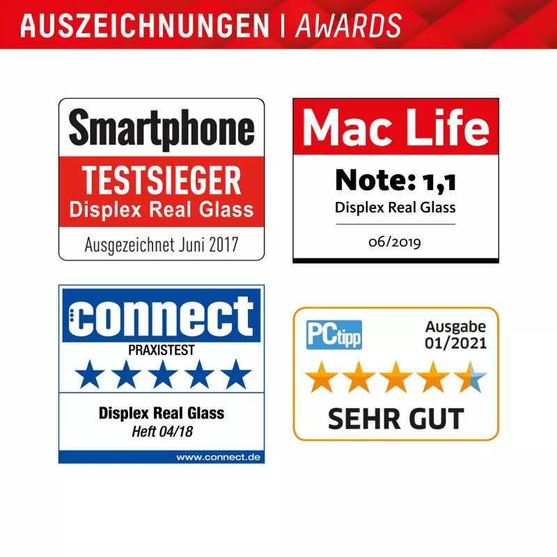 Displex Screen Protector + Case für Apple iPhone 15 Pro Max, Eco Montagerahmen, kratzfest