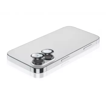 Cellularline Kamera-Linsenring - iPhone 16/16 Plus Gehärtetes Glas für Kamerataschutz