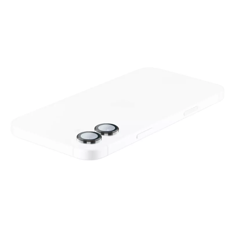 Cellularline Kamera-Linsenring - iPhone 16/16 Plus Gehärtetes Glas für Kamerataschutz