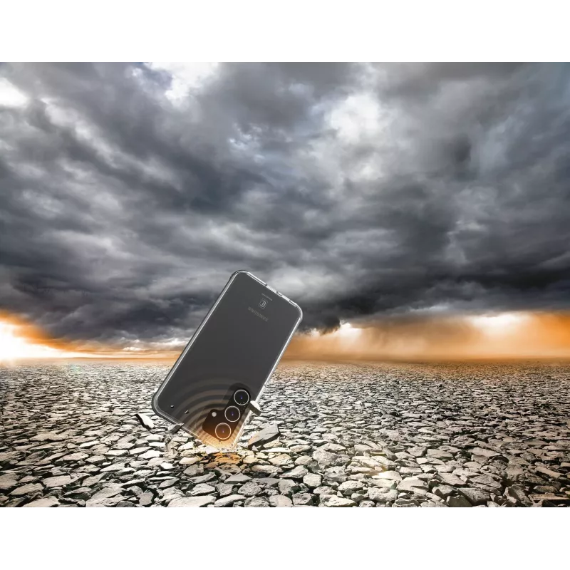 Cellularline Tetra Force Strong Guard - Galaxy S25 Ultra-schützende, stoßfeste flexible Hülle mit integrierter Microban® antibakterieller Technologie