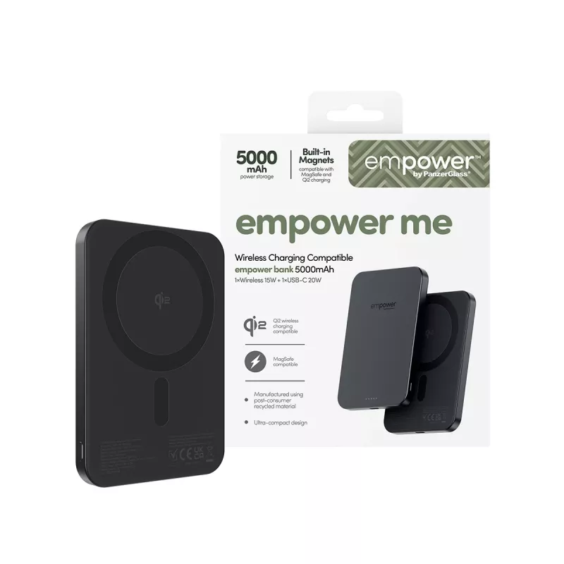 Powerbank PanzerGlass empower™ 5000mAh Space Schwarz tragbarer Ladegerät