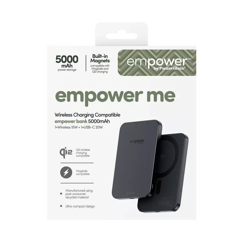 Powerbank PanzerGlass empower™ 5000mAh Space Schwarz tragbarer Ladegerät