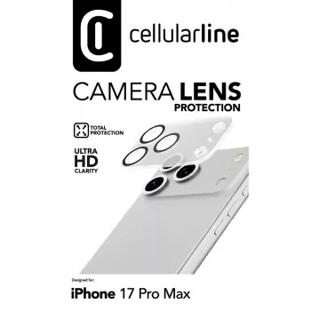 Cellularline Kameraobjektiv - Schutz für die Kamera des iPhone 17 Pro Max