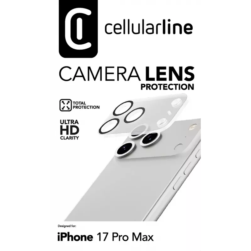 Cellularline Kameraobjektiv - Schutz für die Kamera des iPhone 17 Pro Max