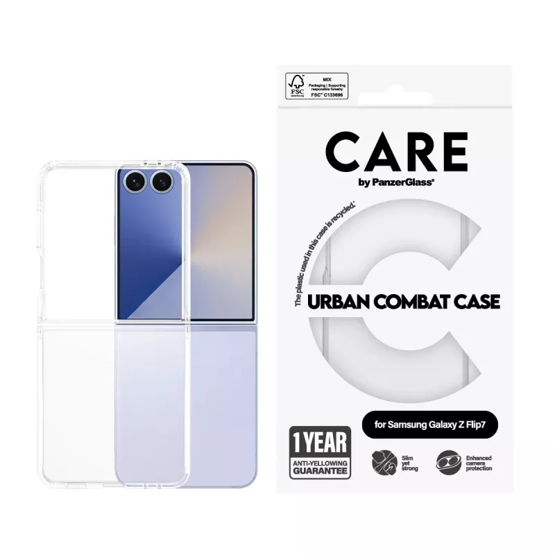 PanzerGlass CARE™ by ® Urban Combat Hülle Transparent Samsung Galaxy Z Flip7