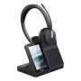 Yealink WH64 Dual Headset — Kabelgebunden & Kabellos Bluetooth, Supraaural, Kopfbügel, 50 m Reichweite, Schwarz