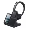 Yealink WH64 Dual Headset — Kabelgebunden & Kabellos Bluetooth, Supraaural, Kopfbügel, 50 m Reichweite, Schwarz