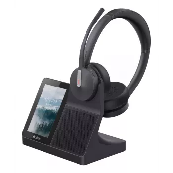 Yealink WH64 Dual Headset — Kabelgebunden & Kabellos Bluetooth, Supraaural, Kopfbügel, 50 m Reichweite, Schwarz