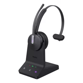 Kabelloses Mono-Headset Yealink WH64 Teams — Bluetooth, Supraaural, 20–20000 Hz, 150 m Reichweite, Schwarz