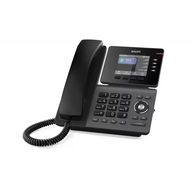 IP-Telefon Snom D810W — 3,36 Zoll IPS-Display, Gigabit Ethernet, WLAN (802.11a/b/g/n/ac), PoE, schwarz