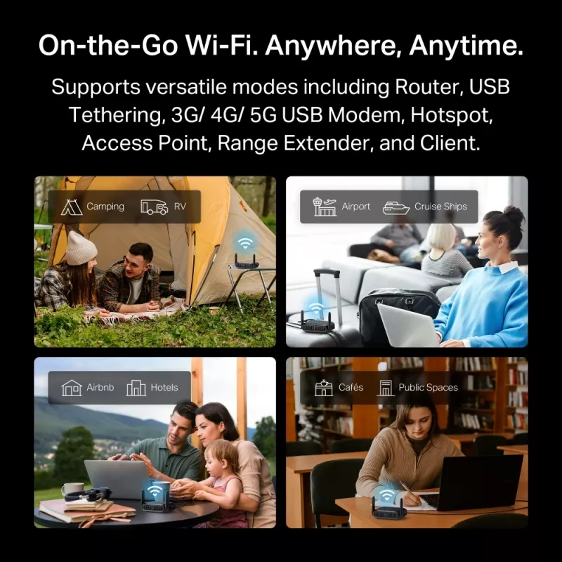 TP-Link BE3600 Wi-Fi 7 Wireless Router 2.5 Gigabit Ethernet Dual-Band (2,4 GHz / 5 GHz) Schwarz