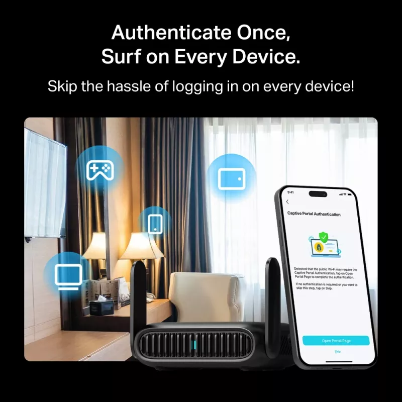 TP-Link BE3600 Wi-Fi 7 Wireless Router 2.5 Gigabit Ethernet Dual-Band (2,4 GHz / 5 GHz) Schwarz