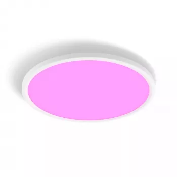 Deckenleuchte Philips Hue Devote schlank Deckenleuchte M, rund LED 23W, weiß, Ø42,1 cm, universeller Einsatzort
