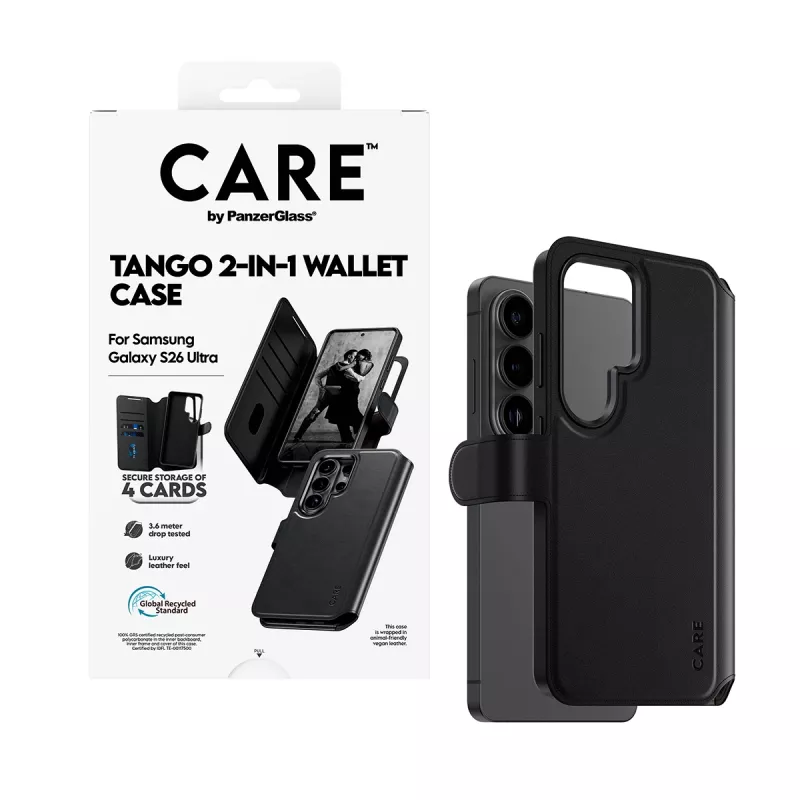 PanzerGlass CARE™ by ® Tango 2-in-1-Brieftaschenhülle mit Qi Samsung Galaxy S26 Ultra