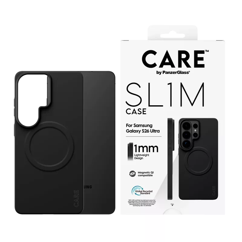 Schutzhülle PanzerGlass CARE SL1M für Samsung Galaxy S26 Ultra, Schwarz
