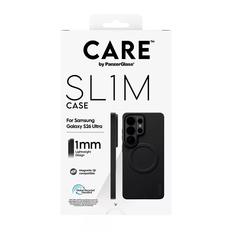 Schutzhülle PanzerGlass CARE SL1M für Samsung Galaxy S26 Ultra, Schwarz