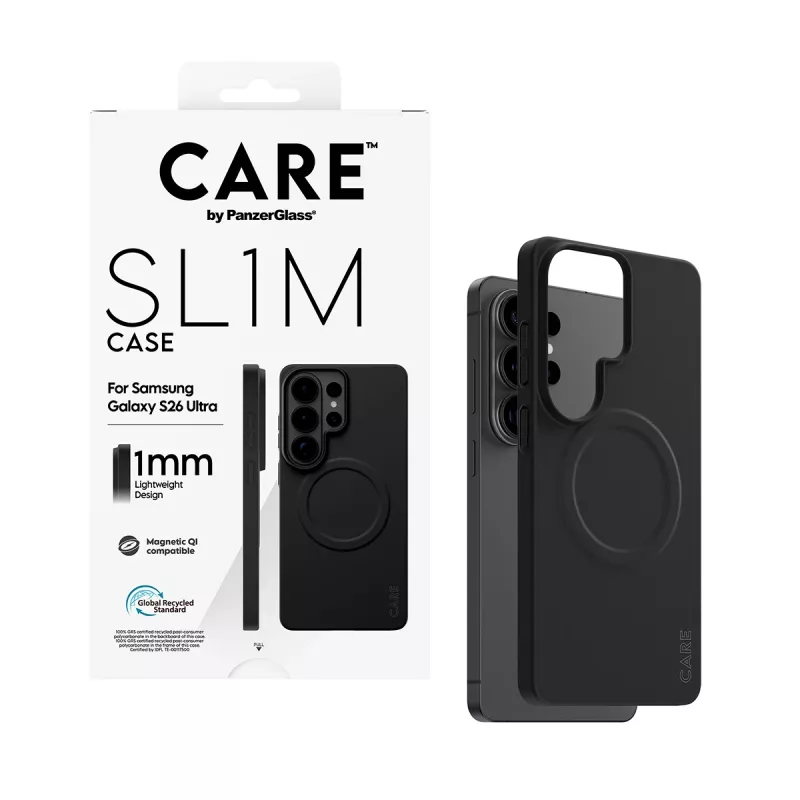 Schutzhülle PanzerGlass CARE SL1M für Samsung Galaxy S26 Ultra, Schwarz