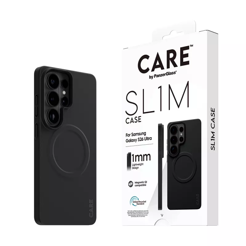 Schutzhülle PanzerGlass CARE SL1M für Samsung Galaxy S26 Ultra, Schwarz