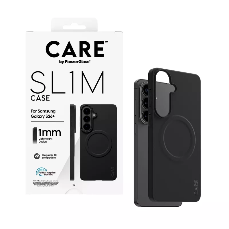 Schutzhülle PanzerGlass CARE SL1M für Samsung Galaxy S26+ in Schwarz (CR06231)