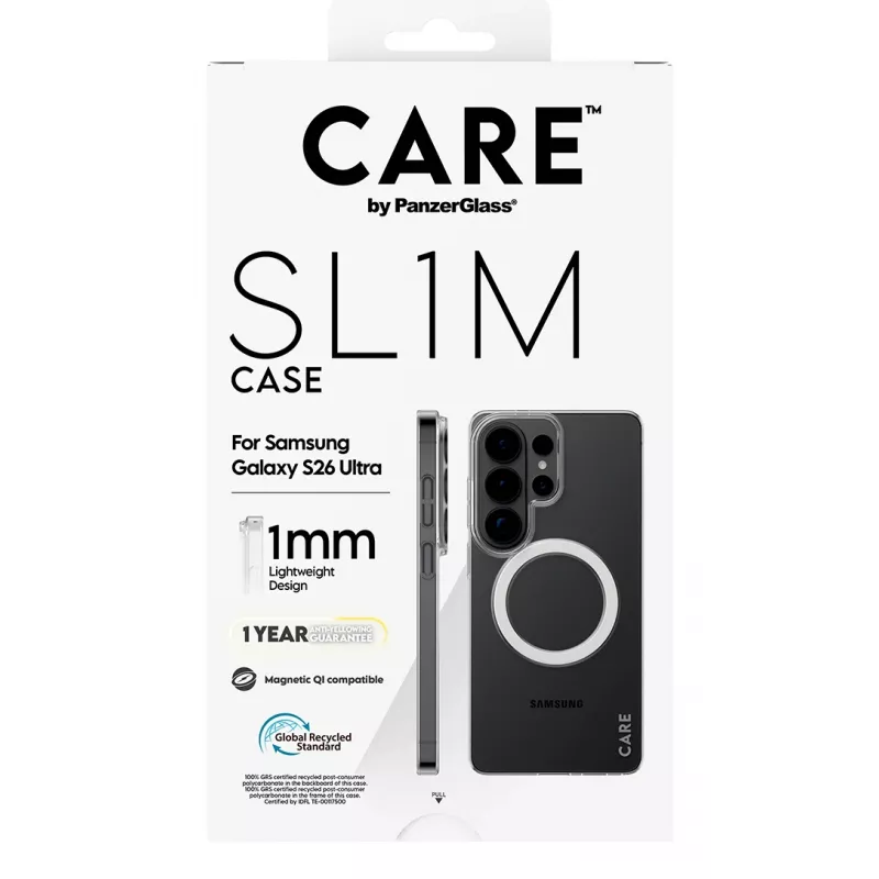 Handyhülle PanzerGlass CARE™ SL1M Transparent mit Qi für Samsung Galaxy S26 Ultra (6,9 Zoll)