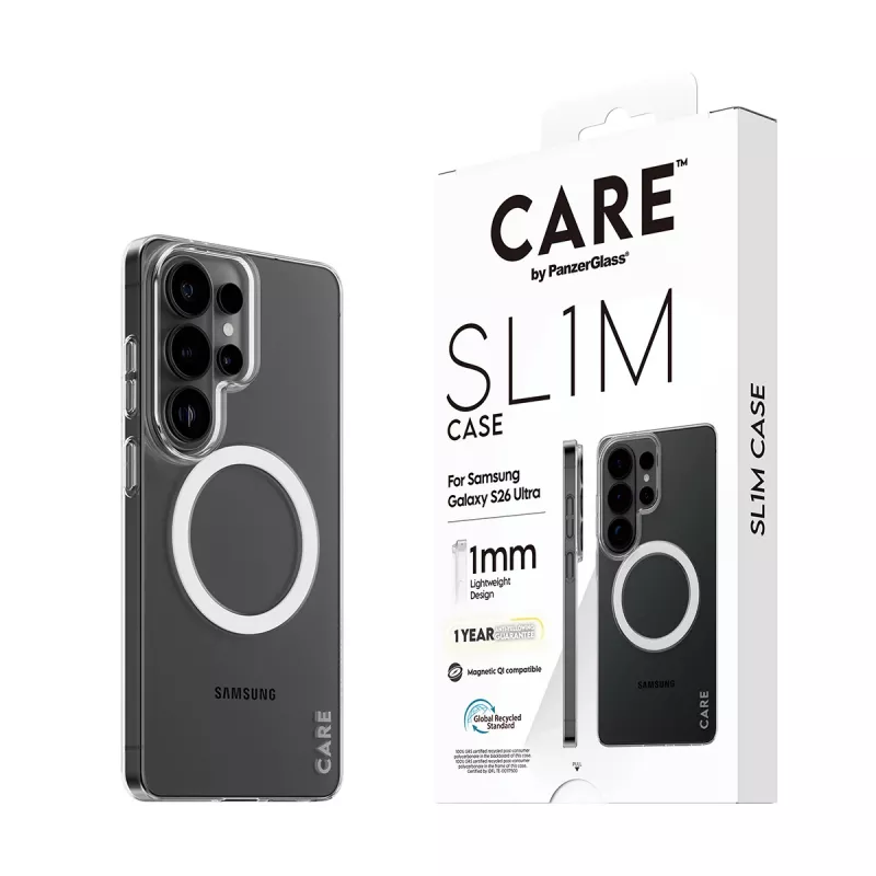 Handyhülle PanzerGlass CARE™ SL1M Transparent mit Qi für Samsung Galaxy S26 Ultra (6,9 Zoll)