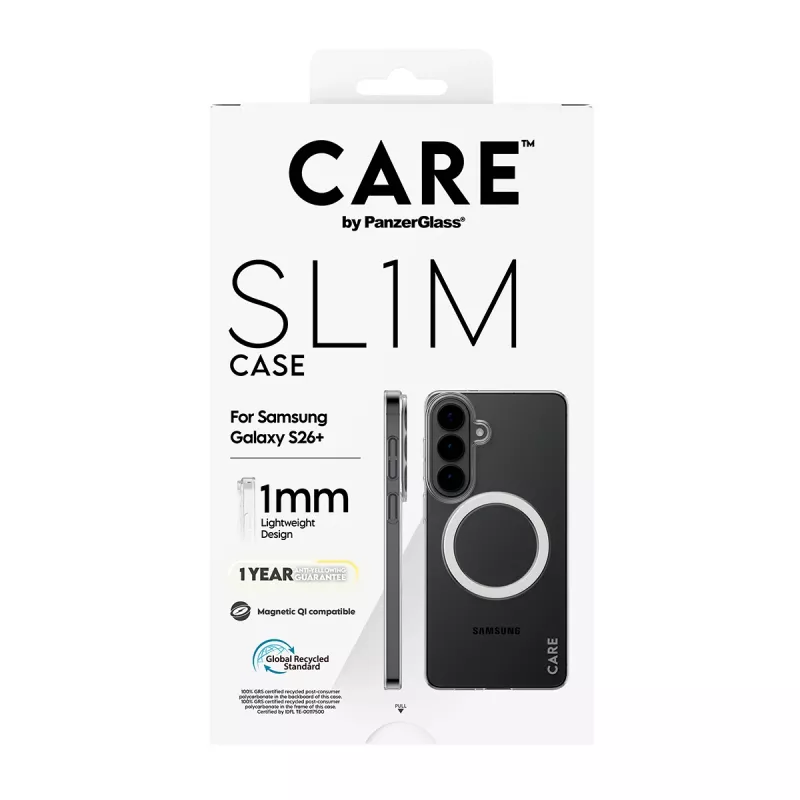 PanzerGlass CARE™ SL1M Klare Schutzhülle mit Qi für Samsung Galaxy S26+ (6,7 Zoll)