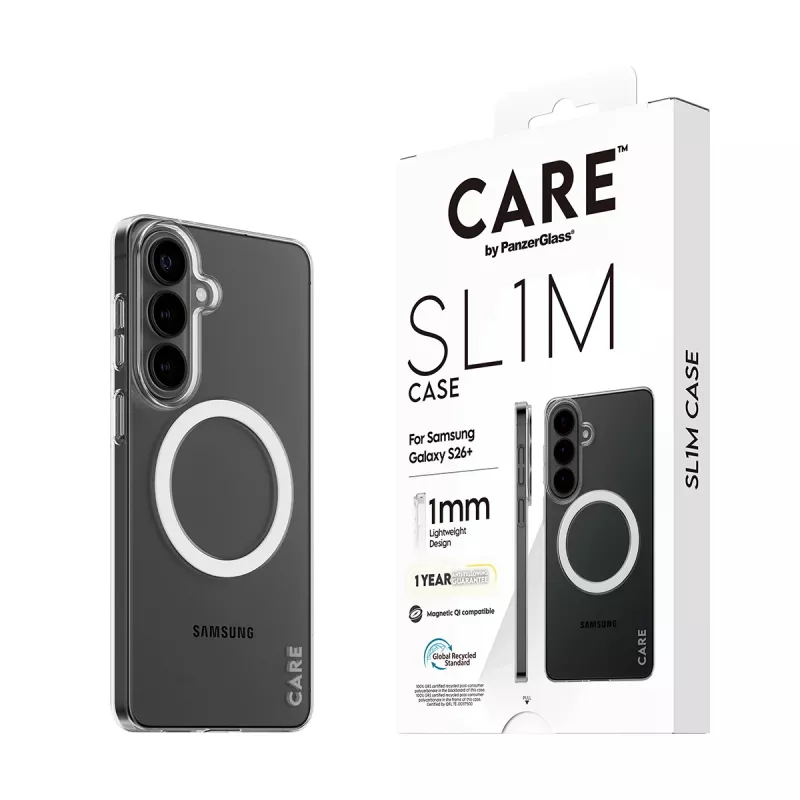 PanzerGlass CARE™ SL1M Klare Schutzhülle mit Qi für Samsung Galaxy S26+ (6,7 Zoll)