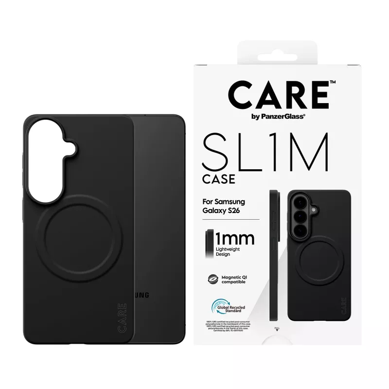 Schutzhülle PanzerGlass CARE SL1M für Samsung Galaxy S26, Schwarz