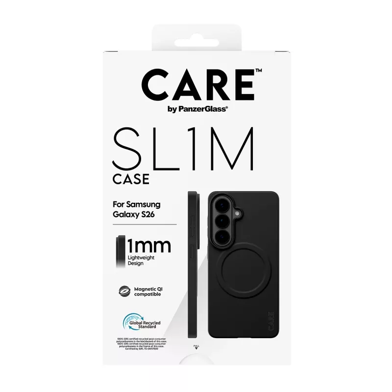 Schutzhülle PanzerGlass CARE SL1M für Samsung Galaxy S26, Schwarz