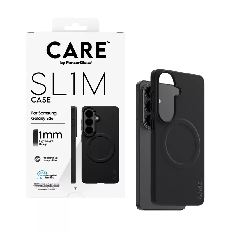 Schutzhülle PanzerGlass CARE SL1M für Samsung Galaxy S26, Schwarz