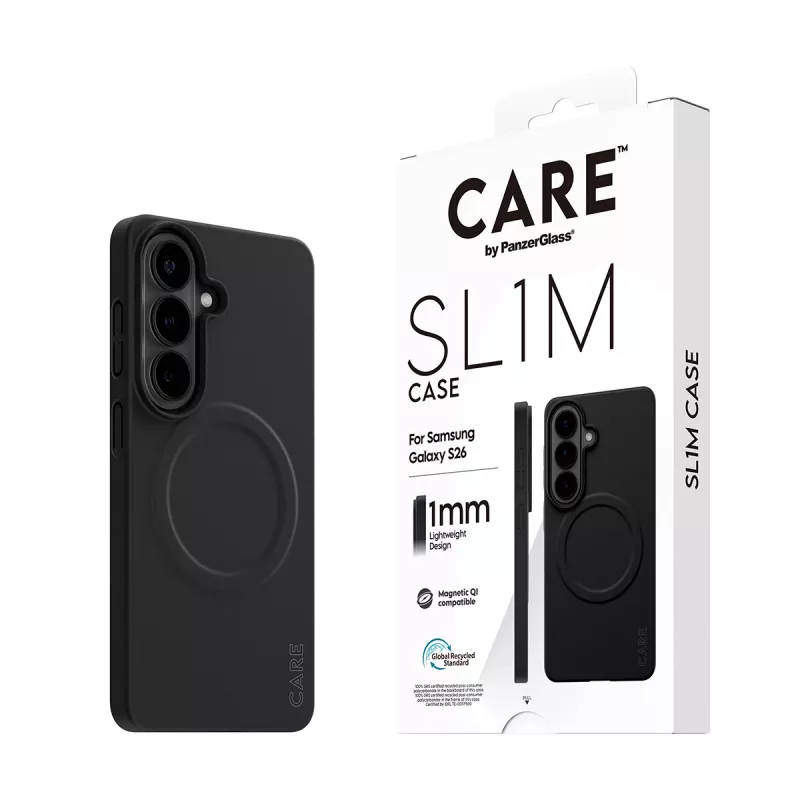 Schutzhülle PanzerGlass CARE SL1M für Samsung Galaxy S26, Schwarz