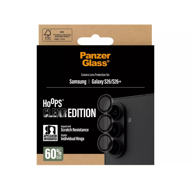 Kameraobjektivschutz PanzerGlass Hoops Transparent für Samsung Galaxy S26 / S26+ (PG88885)
