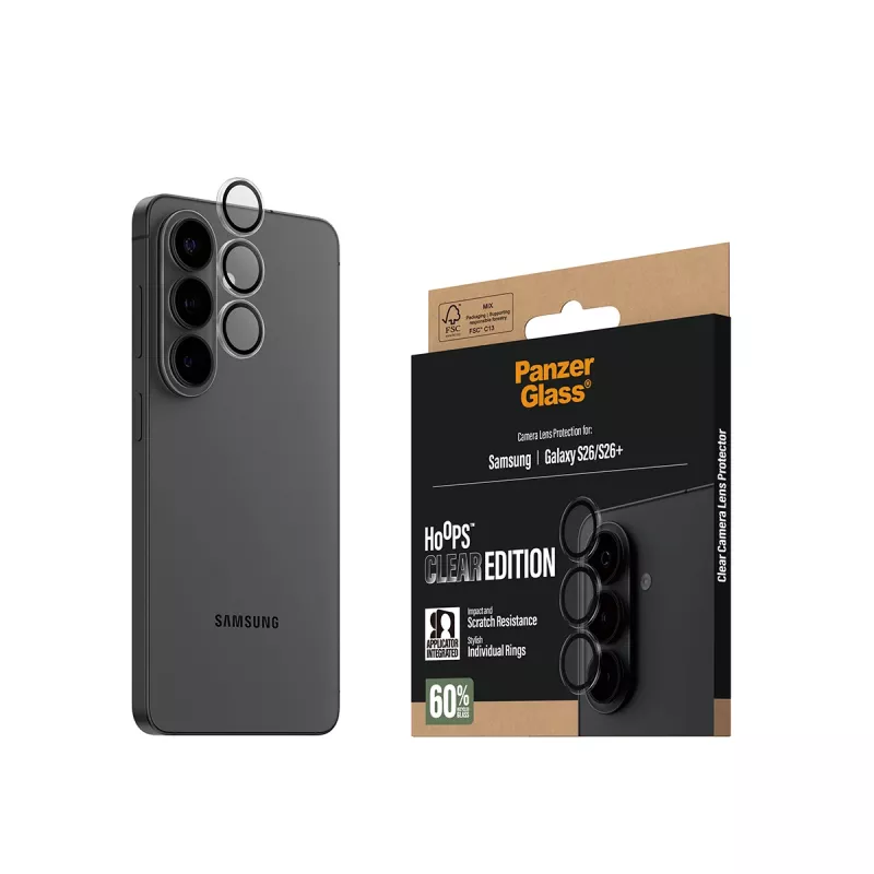 Kameraobjektivschutz PanzerGlass Hoops Transparent für Samsung Galaxy S26 / S26+ (PG88885)