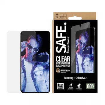 PanzerGlass SAFE. by ® Displayschutzfolie Samsung New Galaxy S 2026 Plus | Ultra-Weit-Passform mit EasyAligner