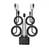 Lindy 2 Port HDMI 18G, USB Typ C, USB 2.0 und Audio Kabel KVM-Switch