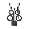 Lindy 2-Port HDMI 4K60, USB 2.0 und Audio Kabel-KVM-Switch, 4096 x 2160 Pixel, 4K Ultra HD, Rack-Montage, Schwarz