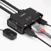 Lindy 2-Port HDMI 4K60, USB 2.0 und Audio Kabel-KVM-Switch, 4096 x 2160 Pixel, 4K Ultra HD, Rack-Montage, Schwarz