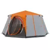 Coleman Zelt Cortes Octagon 8 — 8-Personen, Hartrahmen, 15,7 m², grau/orange