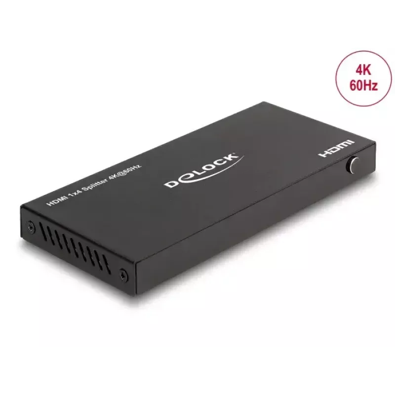 DeLOCK HDMI Splitter 1 x HDMI Eingang auf 4 x HDMI Ausgang 4K 60 Hz