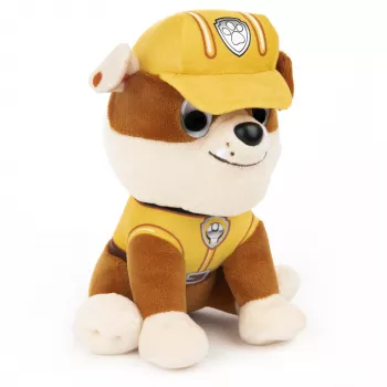 PAW Patrol GUND Offizieller Rubble in charakteristischer Bauarbeiter-Uniform Plüschtier, Stofftier für Kinder ab 1 Jahr, 15 cm