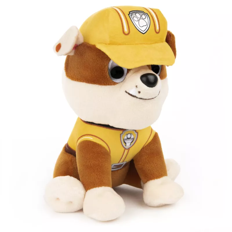 PAW Patrol GUND Offizieller Rubble in charakteristischer Bauarbeiter-Uniform Plüschtier, Stofftier für Kinder ab 1 Jahr, 15 cm