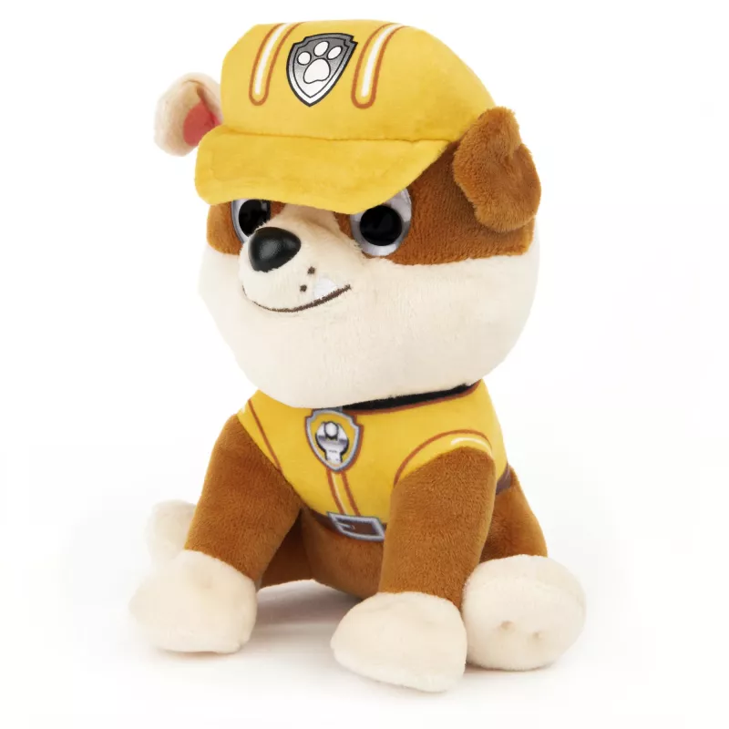 PAW Patrol GUND Offizieller Rubble in charakteristischer Bauarbeiter-Uniform Plüschtier, Stofftier für Kinder ab 1 Jahr, 15 cm