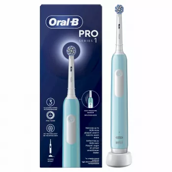 Oral-B Pro 1 Sensitive Clean Elektrische Zahnbürste für Erwachsene, rotierend-oszillierend, blau