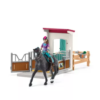 Spielzeug-Pferdebox-Set Schleich HORSE CLUB mit Lisa-Figur und Pferd Storm, Bauernhof-Spielset, empfohlenes Alter 5–12